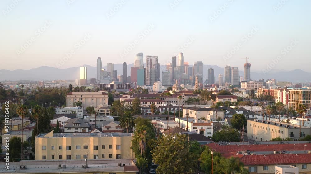 Downtown Los Angeles Sunset Aerial_2024_1 Downtown Los Angeles Sunset Aerial_2024_1