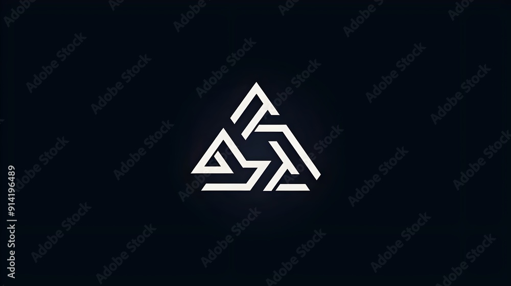 Triangle design logo concept. Symbol or sign. Creative design. Logo for adverb companies Triangle design logo concept. Symbol or sign. Creative design. Logo for adverb companies