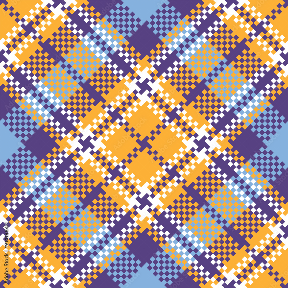 Scottish Tartan Plaid Seamless Pattern, Abstract Check Plaid Pattern. Seamless Tartan Illustration Vector Set for Scarf, Blanket, Other Modern Spring Summer Autumn Winter Holiday Fabric Print.