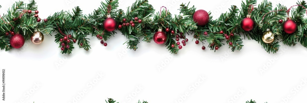 Seamless Pattern of Green Garland with Red and Gold Christmas Bells
Seamless Pattern of Green Garland with Red and Gold Christmas Bells