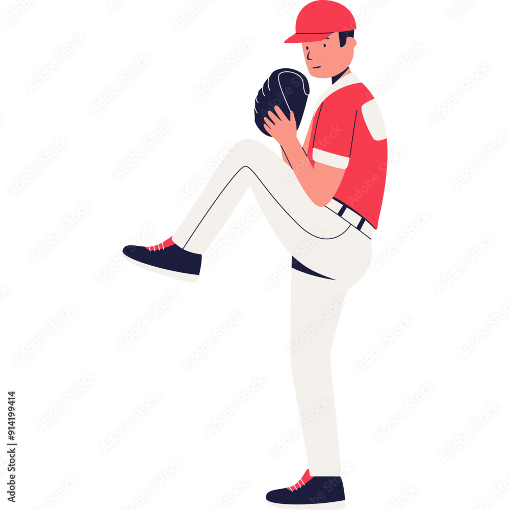 Baseball Player Preparing to Throw The Ball Baseball Player Preparing to Throw The Ball