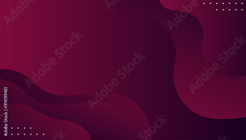 Dark red background with curved lines. Vector illustration
