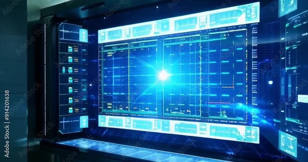 Advanced Technology Displaying Data Analysis in a Modern Research Facility Advanced Technology Displaying Data Analysis in a Modern Research Facility