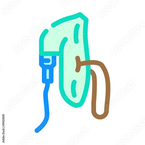 oxygen mask ambulance color icon vector. oxygen mask ambulance sign. isolated symbol illustration