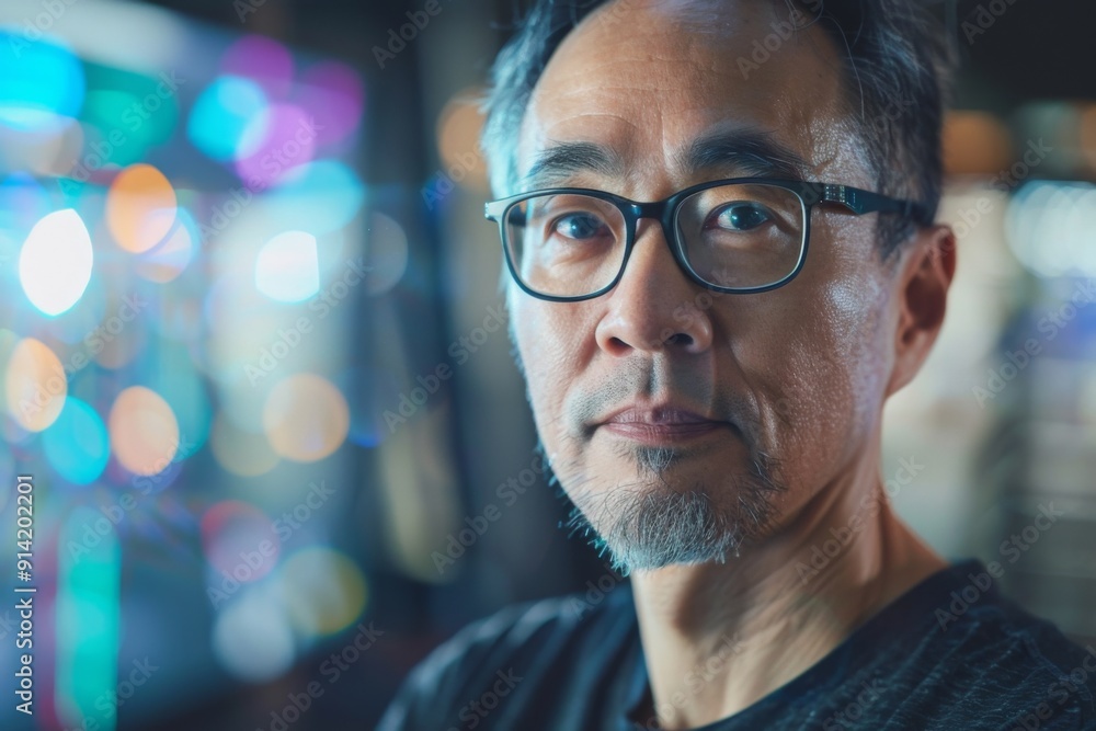 Portrait of a middle aged male software engineer Portrait of a middle aged male software engineer