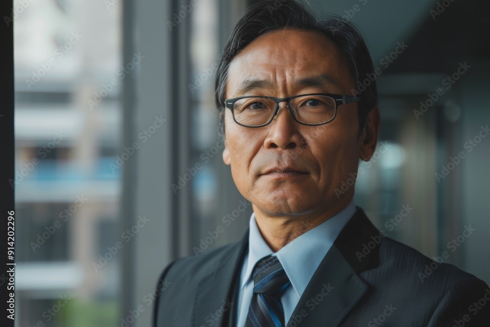 Fototapeta premium Portrait of a middle aged male accountant