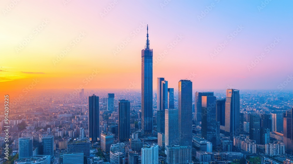 Naklejka premium Fintech startup innovative solutions