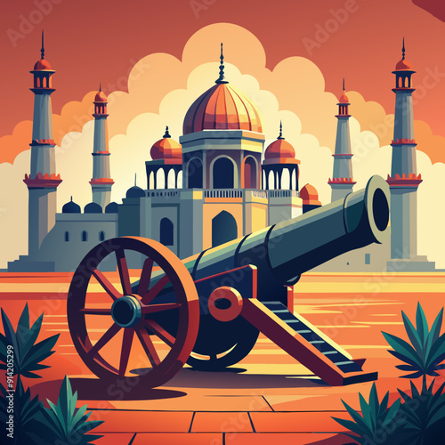 There is a huge cannon called the Shah's Cannon