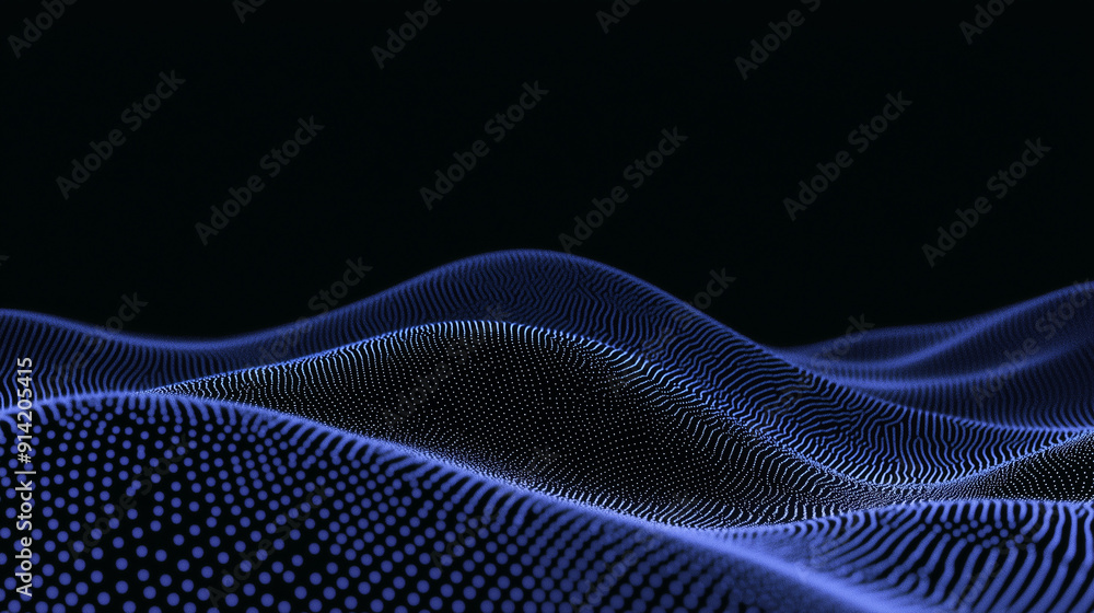 Black Blue Gradient multilayer 3D Waves Black Blue Gradient multilayer 3D Waves