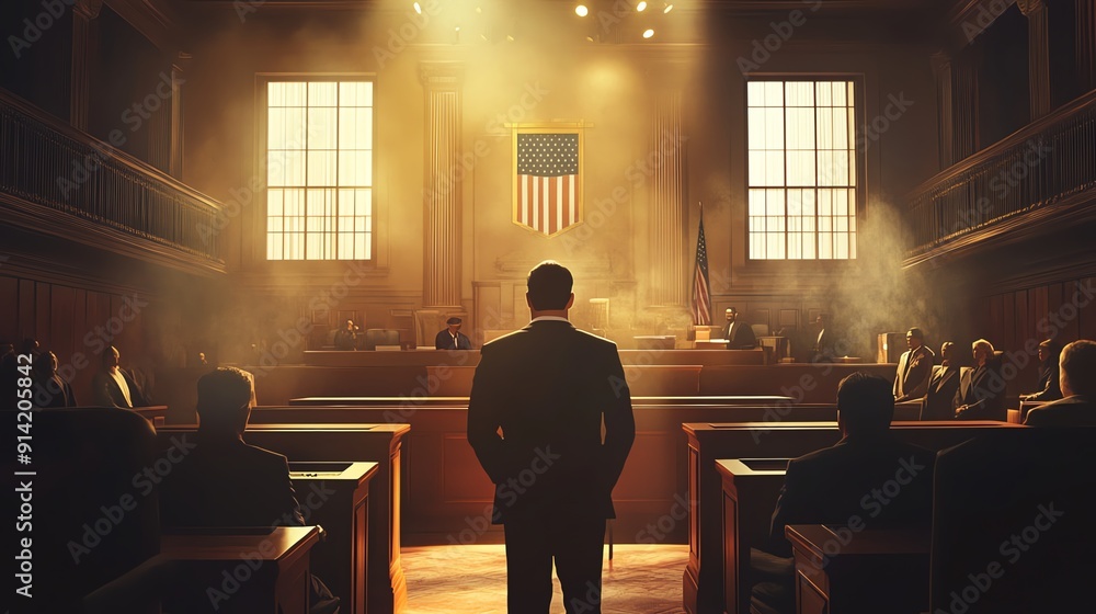 Lawyers go to court, waiting for the decision of the case, standing in front of the judgment throne. Lawyers go to court, waiting for the decision of the case, standing in front of the judgment throne.
