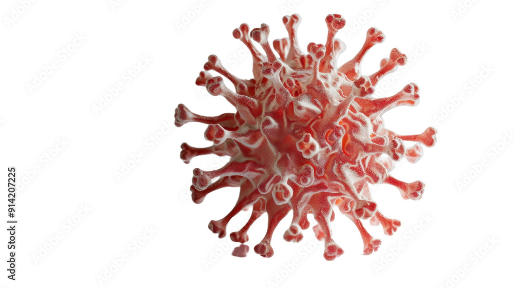 3D model of a coronavirus virus on transparent background 3D model of a coronavirus virus on transparent background