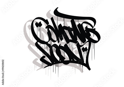 COMING SOON word graffiti tag style