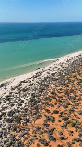 Scenic view of coastal landscape of Monkey Mia, Western Australi photo