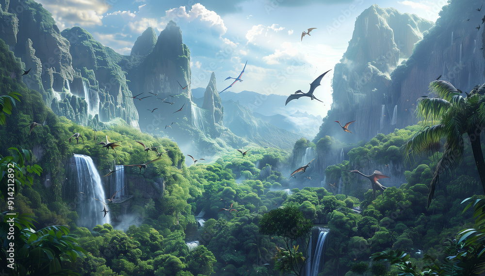 Fototapeta premium Dinosaur in the ancient world