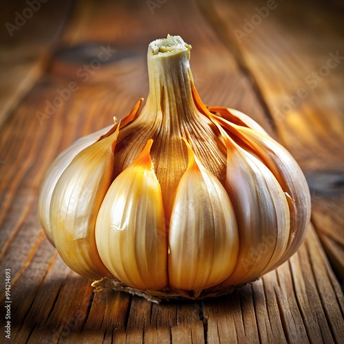 garlic on a board