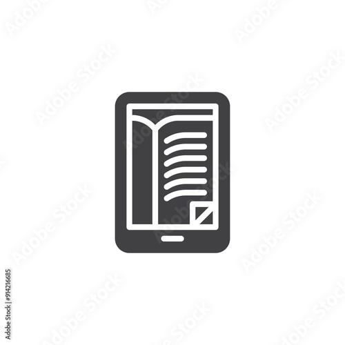 Ebook reader vector icon
