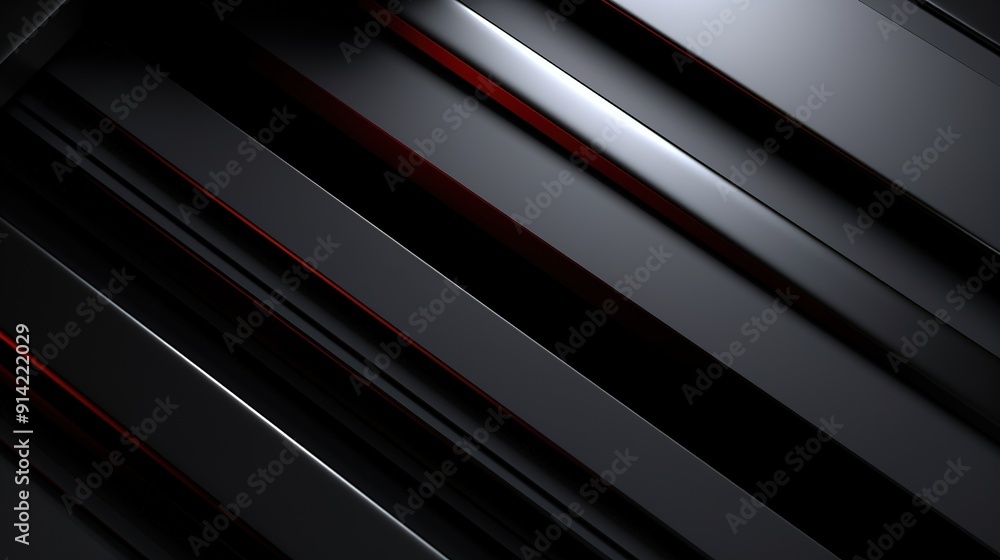 Obraz premium Abstract dark grey and red diagonal stripes background.