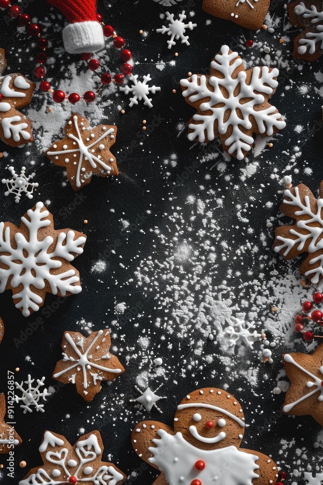 A collection of handcrafted holiday cookies with festive sprinkles, edible decorations, and gingerbread men. Perfect for a winter treat or a seasonal celebration. A collection of handcrafted holiday cookies with festive sprinkles, edible decorations, and gingerbread men. Perfect for a winter treat or a seasonal celebration.