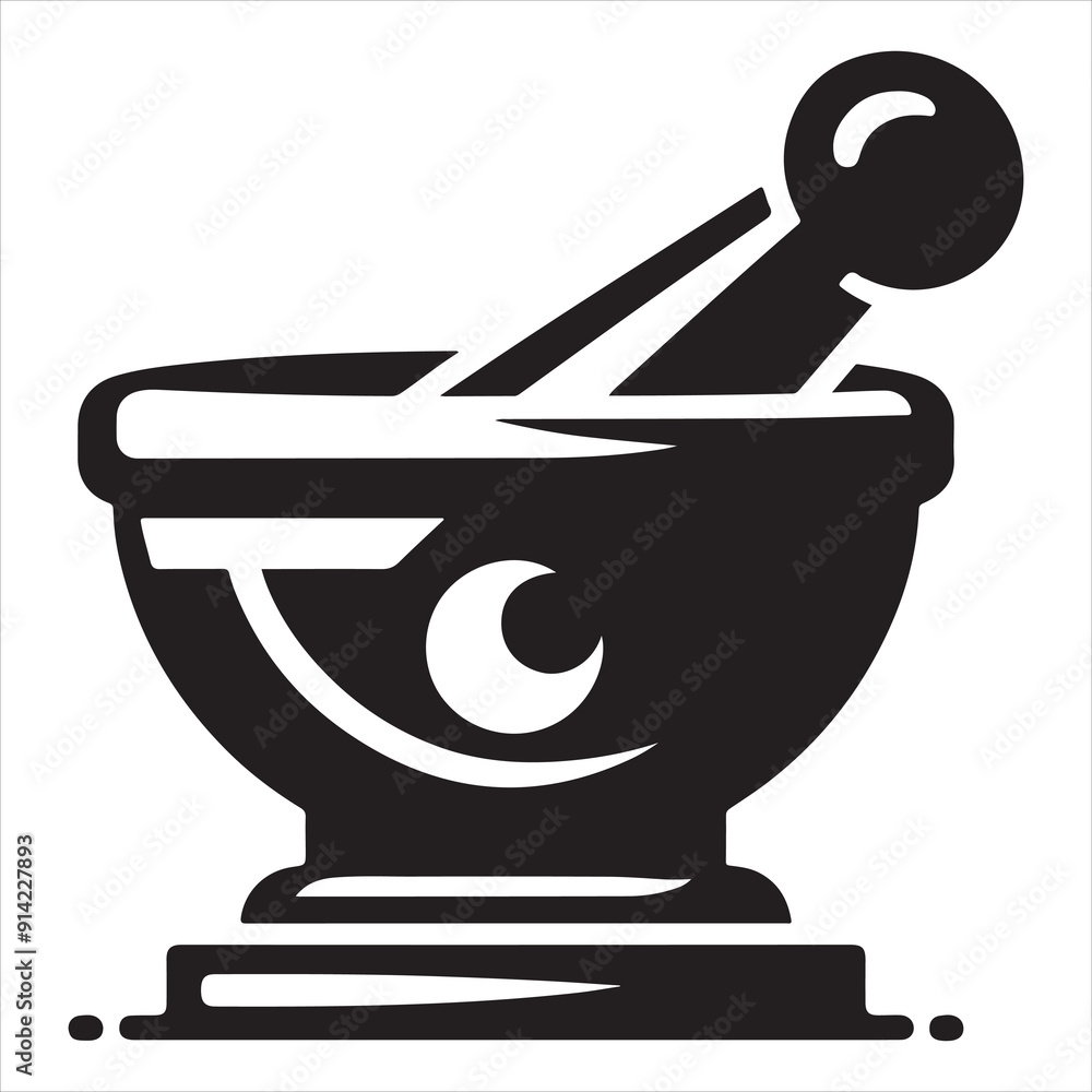 Minimal Mortar and pestle icon symbol flat illustration Minimal Mortar and pestle icon symbol flat illustration
