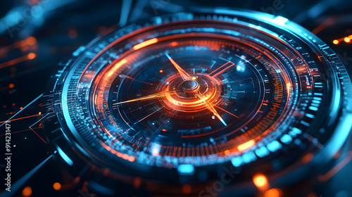 Wallpaper Mural digital compass explorer for businesses concept represents digital strategy, market decision-making, achievement strategy, and financial stock analysis Torontodigital.ca