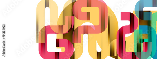 Lines, abstract letter style design background. Geometric vector Illustration For Wallpaper, Banner, Background, Card, Book Illustration, landing page