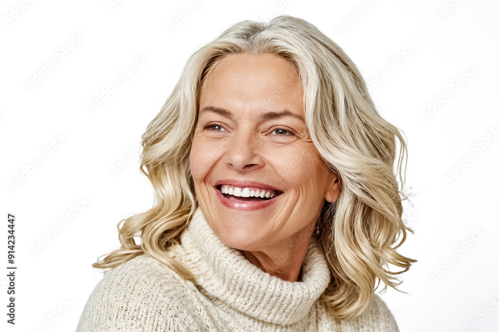 Portrait of a beautiful mature woman smiling Portrait of a beautiful mature woman smiling