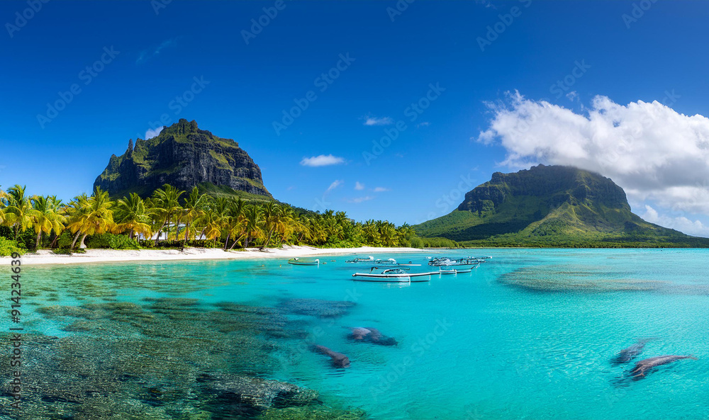 Indian Ocean, Mauritius Whales and sperm whales and vibrant coral reefs and sea Turtles. Mauritius island under waterfall, Mauritius undersea, Mauritius sea Indian Ocean, Mauritius Whales and sperm whales and vibrant coral reefs and sea Turtles. Mauritius island under waterfall, Mauritius undersea, Mauritius sea