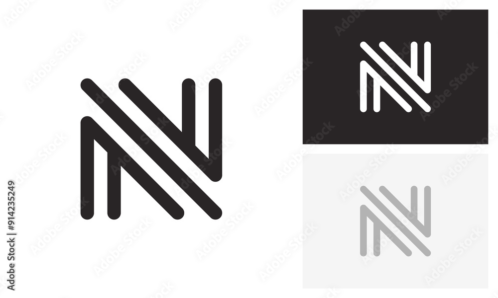 N logo, letter n, initial n logo design
N logo, letter n, initial n logo design