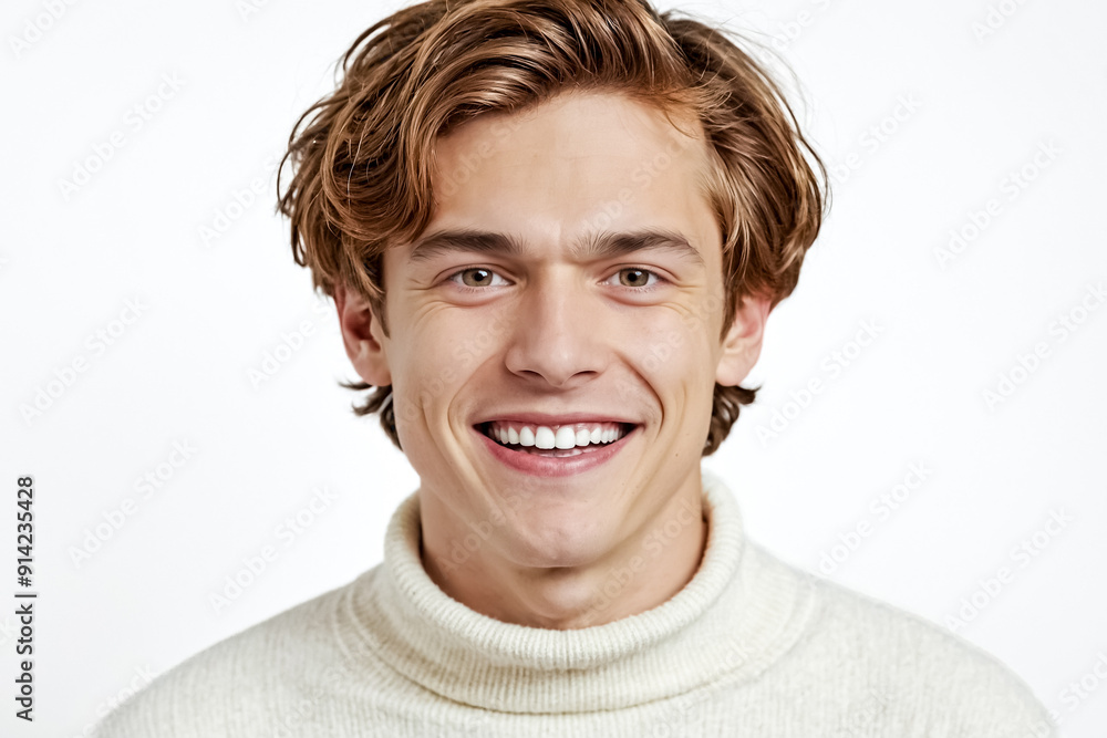 Portrait of a smiling young man with brown hair Portrait of a smiling young man with brown hair