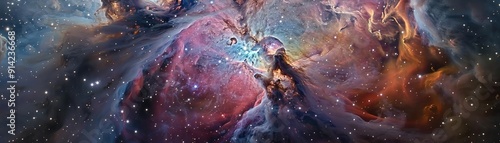 Stunning colorful nebula in outer space with stars and cosmic dust, capturing the beauty and mystery of the universe.