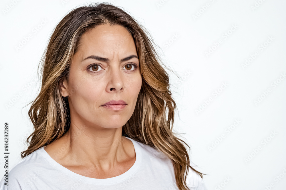 Portrait of a Woman with a Serious Expression Portrait of a Woman with a Serious Expression
