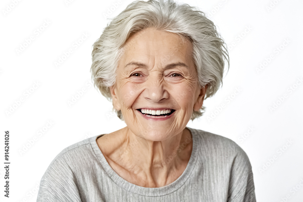 Happy senior woman smiling Happy senior woman smiling