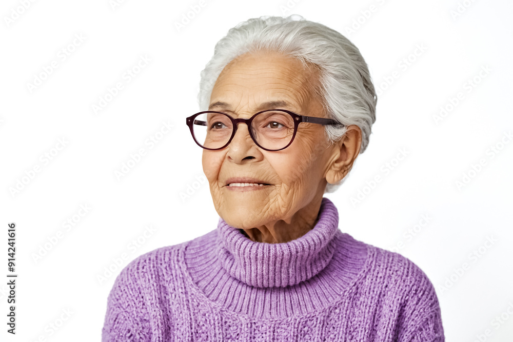 Senior woman looking away with a thoughtful expression Senior woman looking away with a thoughtful expression