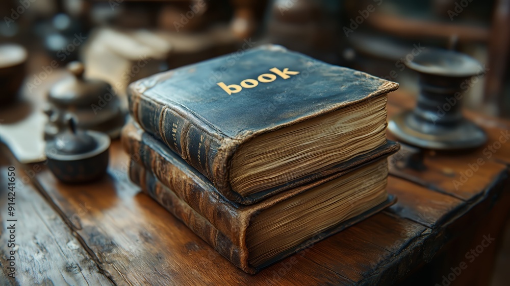 An antique hardback book with gold embossing on a background of a blurred library, symbolizing traditional reading and knowledge An antique hardback book with gold embossing on a background of a blurred library, symbolizing traditional reading and knowledge