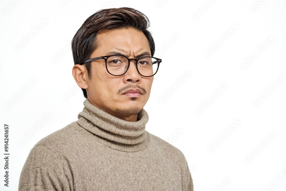 Skeptical Man in a Brown Sweater Skeptical Man in a Brown Sweater
