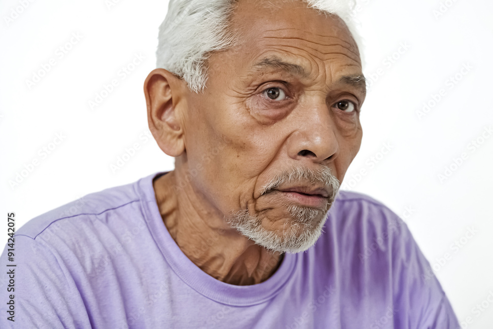 Portrait of a Senior Man with a White Beard and Wrinkles Portrait of a Senior Man with a White Beard and Wrinkles