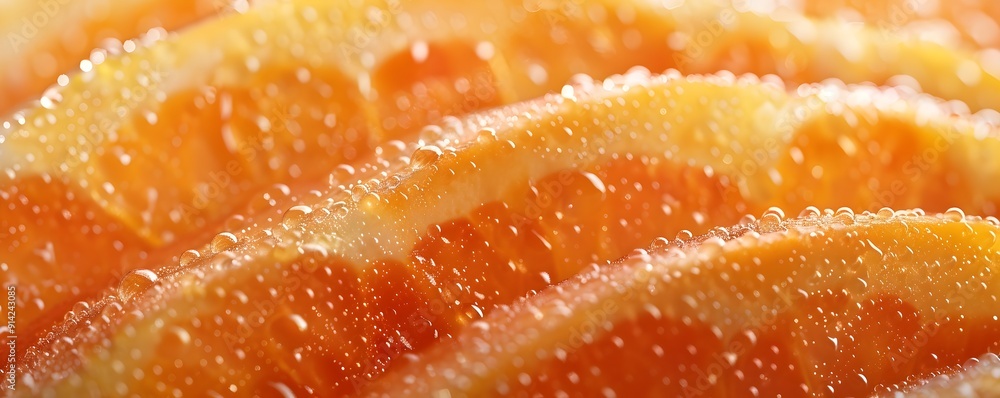 Vibrant and Juicy Orange Fruit Segments with Detailed Texture and Refreshing Aroma Vibrant and Juicy Orange Fruit Segments with Detailed Texture and Refreshing Aroma