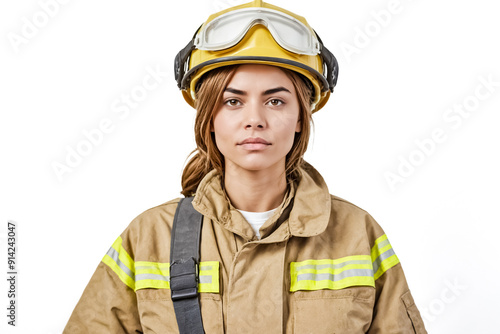 Female Firefighter In Uniform