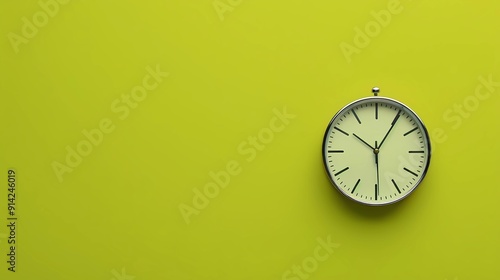 clock on green wall