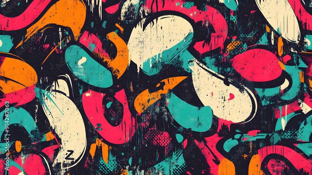 seamless graffiti pattern with a gritty, grunge effect street art, ideal for creating an edgy and contemporary visual style seamless graffiti pattern with a gritty, grunge effect street art, ideal for creating an edgy and contemporary visual style