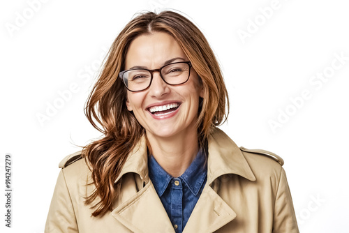 Portrait of a beautiful woman with a happy smile