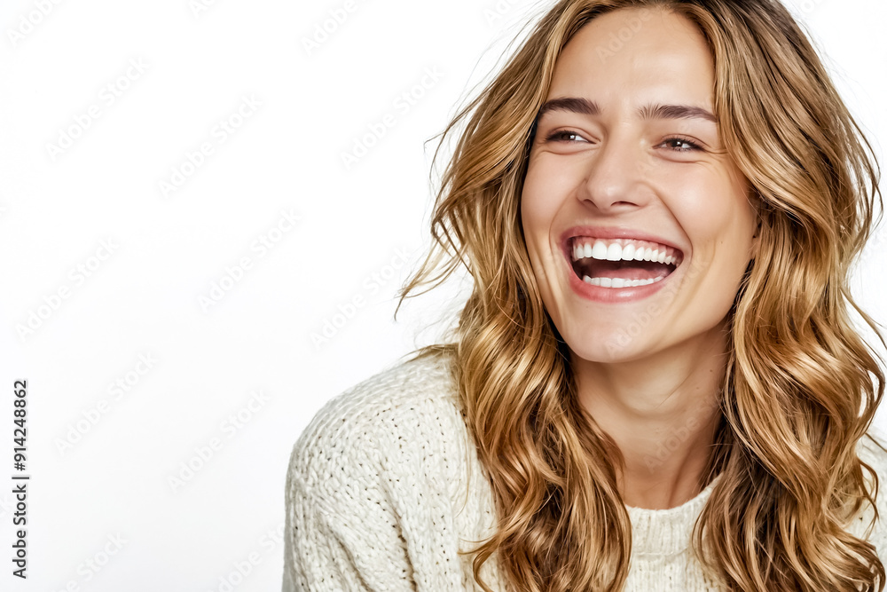 Portrait of a beautiful young woman laughing Portrait of a beautiful young woman laughing