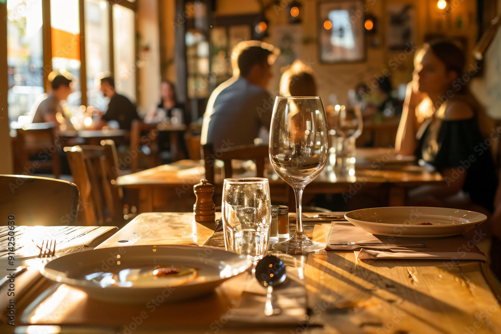 Empty Table in a Restaurant.