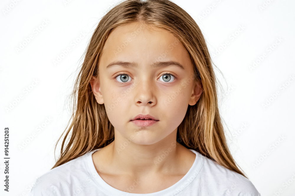 Portrait of a Young Girl with Blue Eyes Portrait of a Young Girl with Blue Eyes