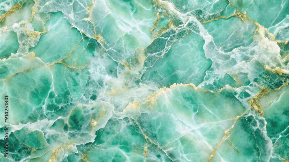 Obraz premium green and white ice transparent marble texture luxury background design wall architecture