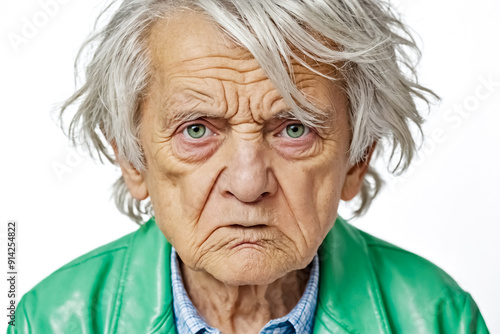 Portrait of an Elderly Man with Green Eyes