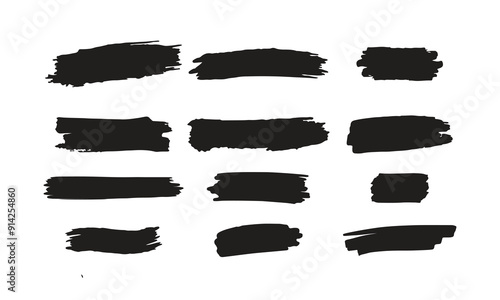 Black Brush Shape vector illustration  photo