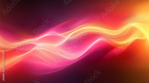 Wallpaper Mural Abstract waves made of light and color, flowing across a minimalist background with soft gradients and subtle reflections Torontodigital.ca