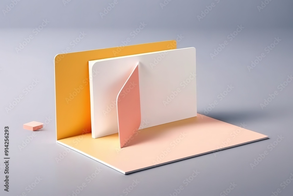 Abstract composition of pastel colored paper sheets. Abstract composition of pastel colored paper sheets.