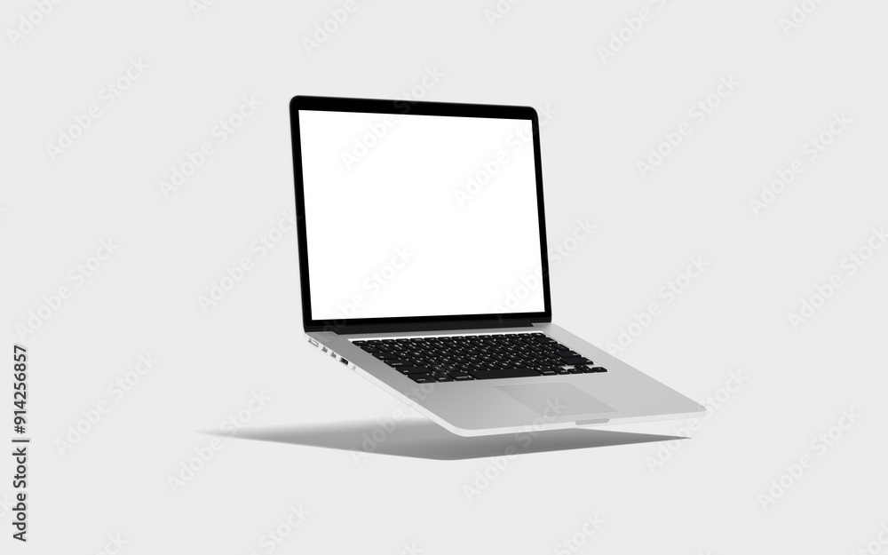 Laptop mockup on a white background Laptop mockup on a white background